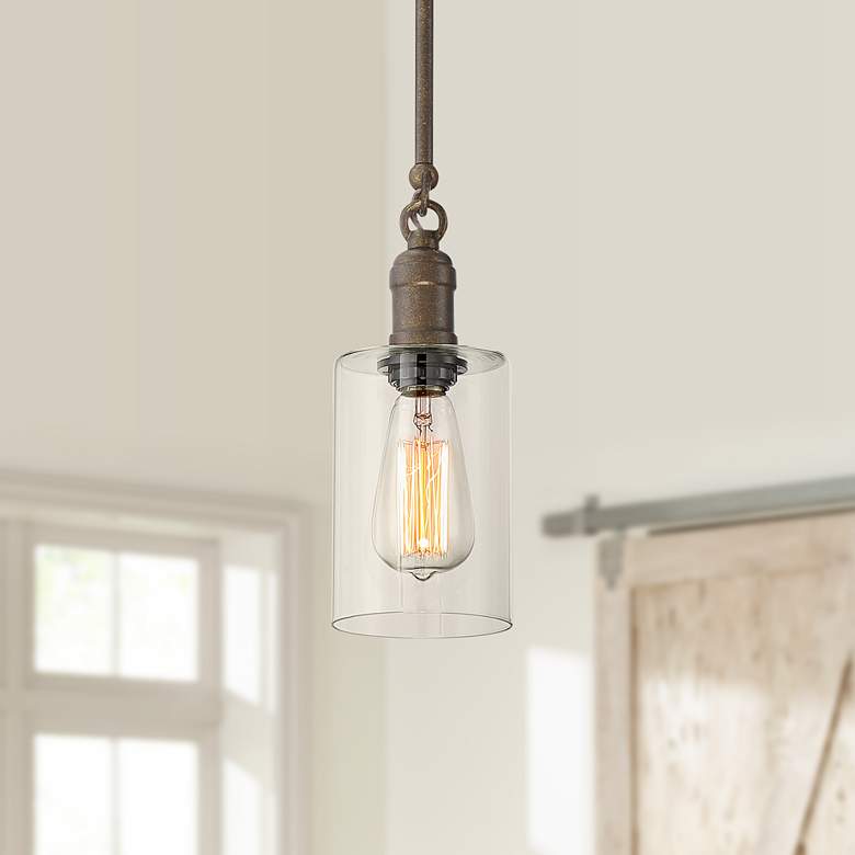 Image 1 Cloverly 4 1/4 inch Wide Bronze LED Mini Pendant Light