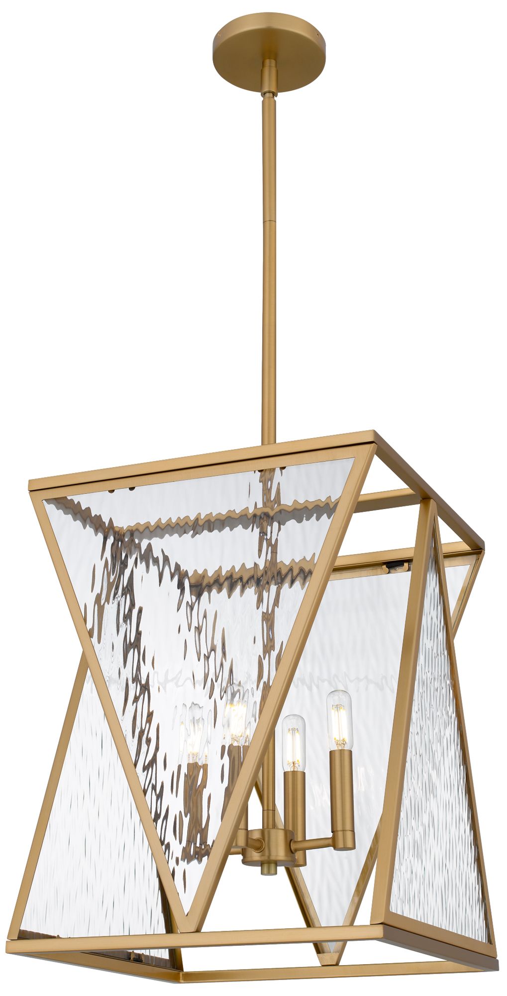 Clovis 4-Light Brushed Weathered Brass Pendant Light