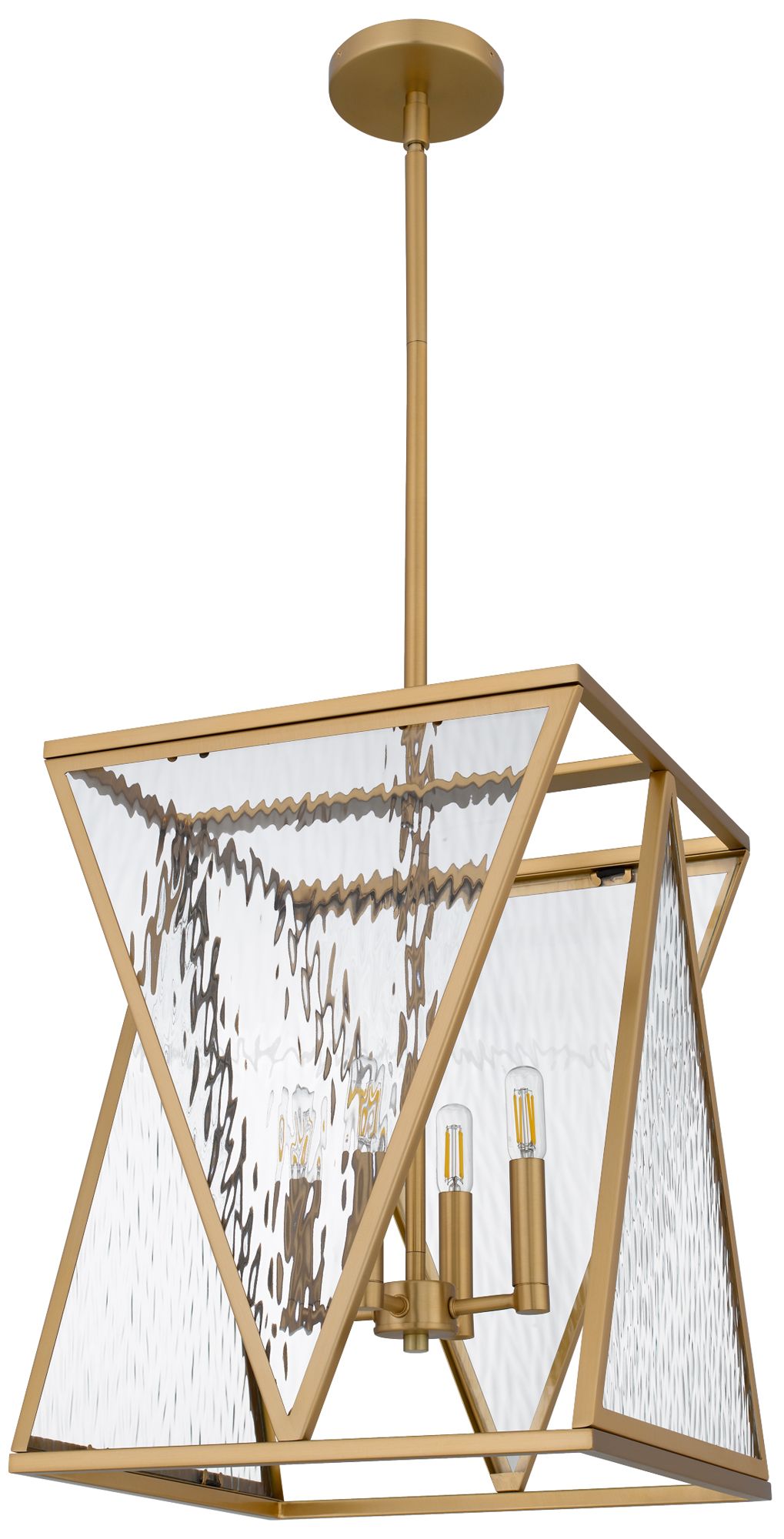 Image 3 Clovis 4-Light Brushed Weathered Brass Pendant Light more views