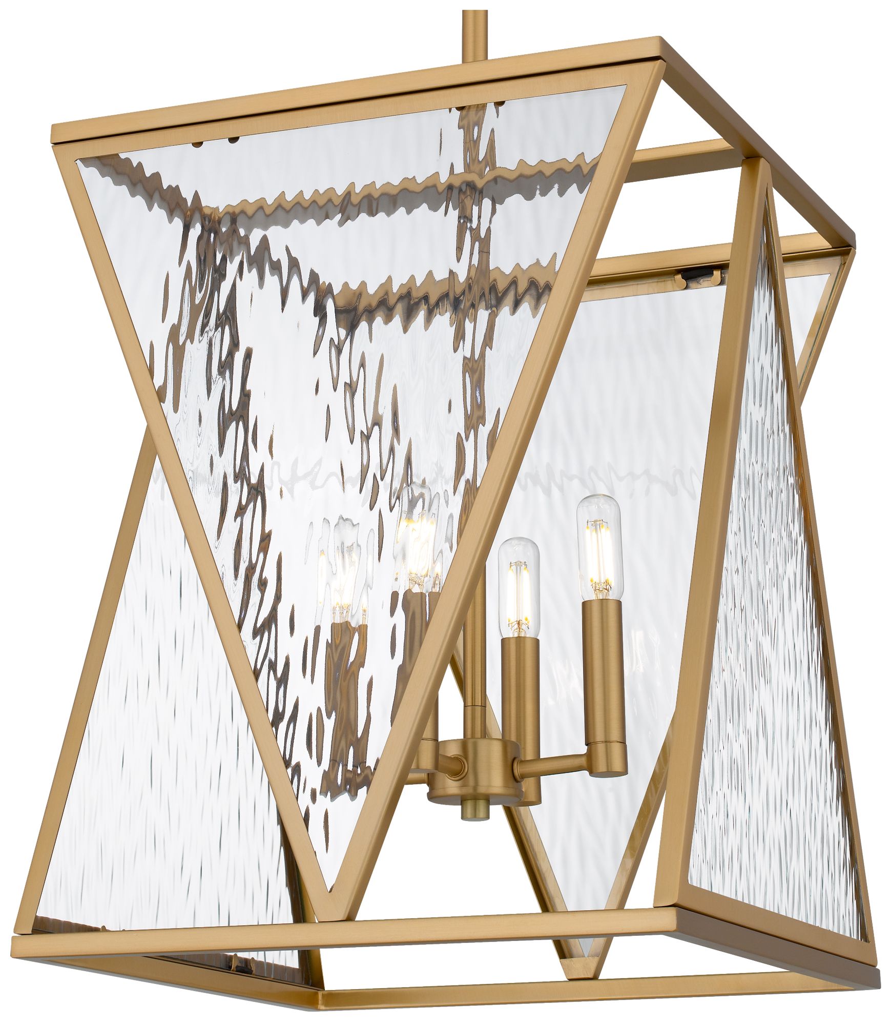 Image 6 Clovis 4-Light Brushed Weathered Brass Pendant Light more views