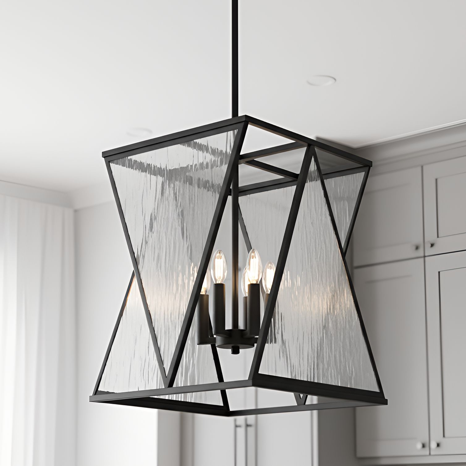 Thumbnail1 of Clovis 4-Light Matte Black Pendant Light