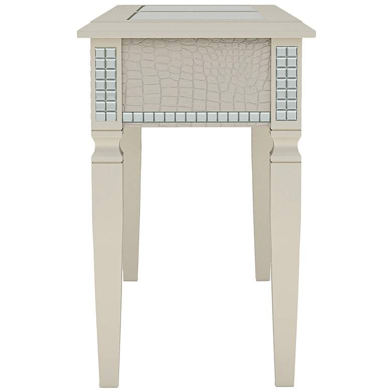 Image 5 Cluny 48" Wide Silver 2-Drawer Console Table more views