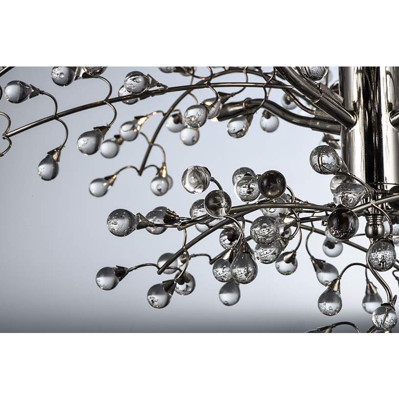 Image 2 Cluster 28 1/2"W Polished Nickel 8-Light LED Ceiling Light more views