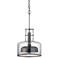 Clyde 14 1/4" Wide Clear Glass with Gun Metal Pendant Light