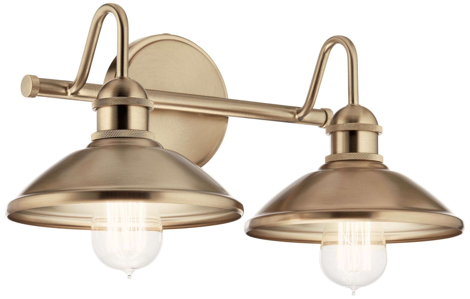 Clyde 17-in 2-Light Champagne Bronze Vintage Vanity Light