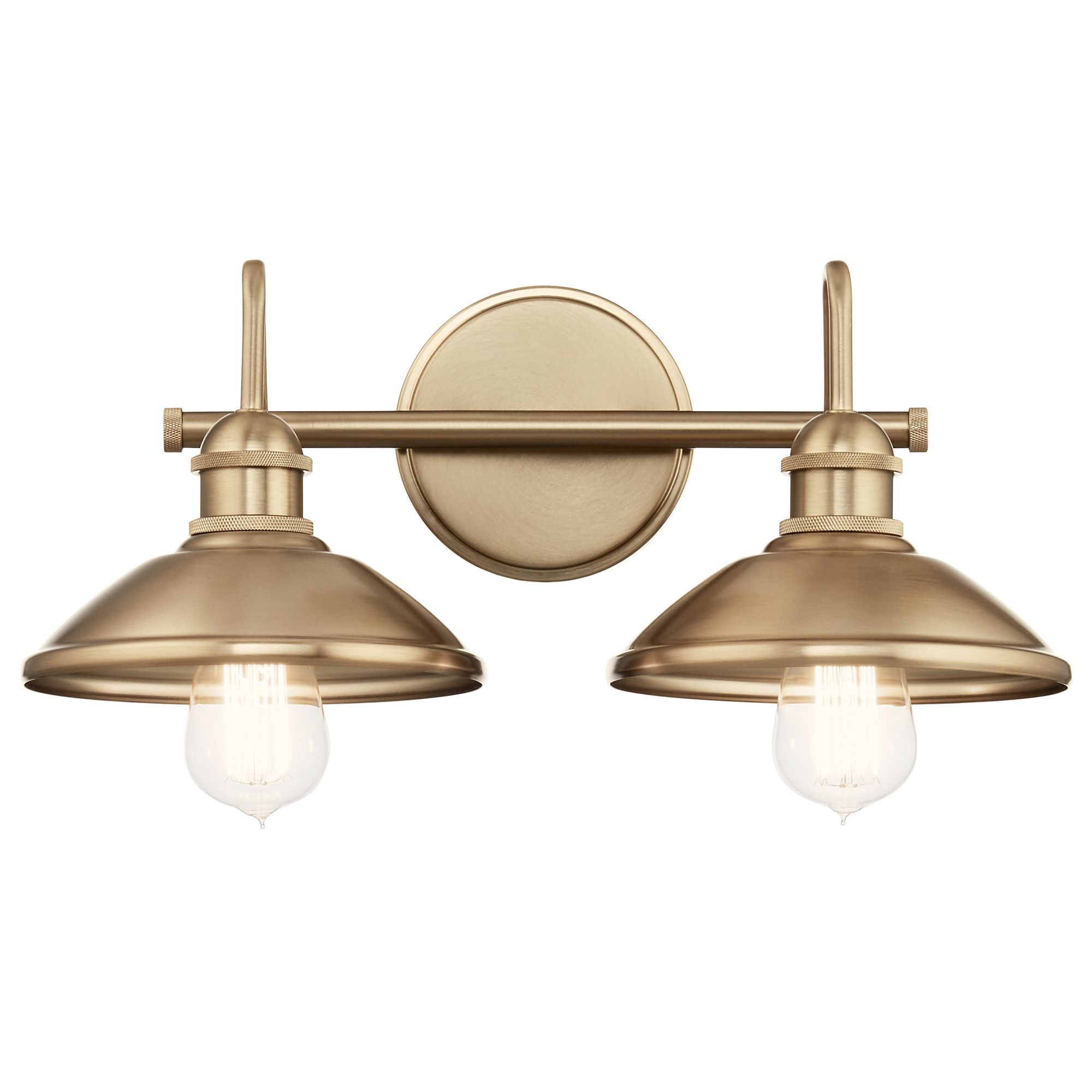 Image 3 Clyde 17-in 2-Light Champagne Bronze Vintage Vanity Light more views