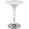 Clyde Adjustable White Bar or Counter Height Table