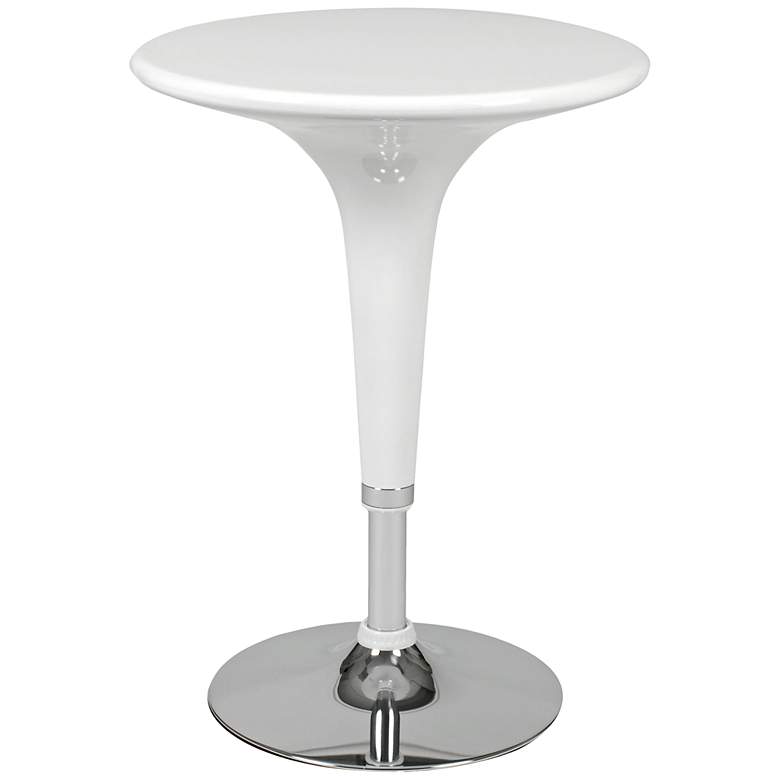 Image 1 Clyde Adjustable White Bar or Counter Height Table