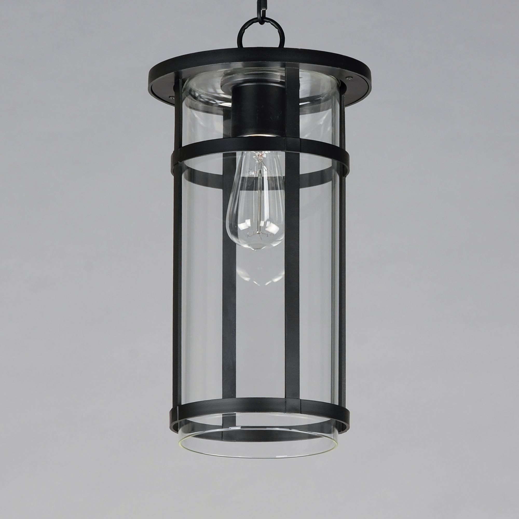 Image 2 Clyde VX 1-Light 9" Wide Outdoor VX Hanging Pendant - Black more views