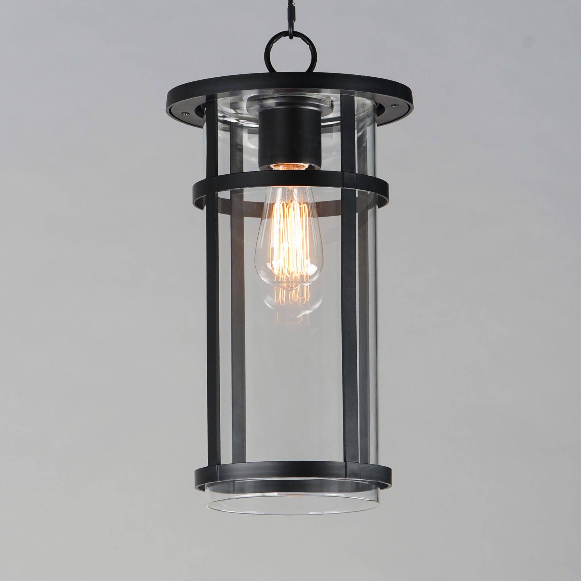 Image 4 Clyde VX 1-Light 9" Wide Outdoor VX Hanging Pendant - Black more views