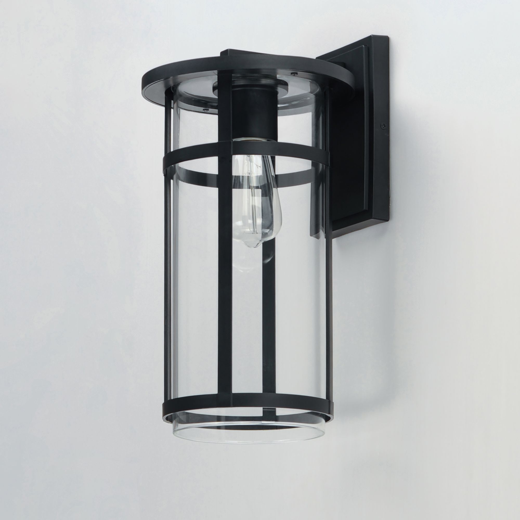 Image 4 Clyde VX Large Outdoor Wall Sconce - Black more views