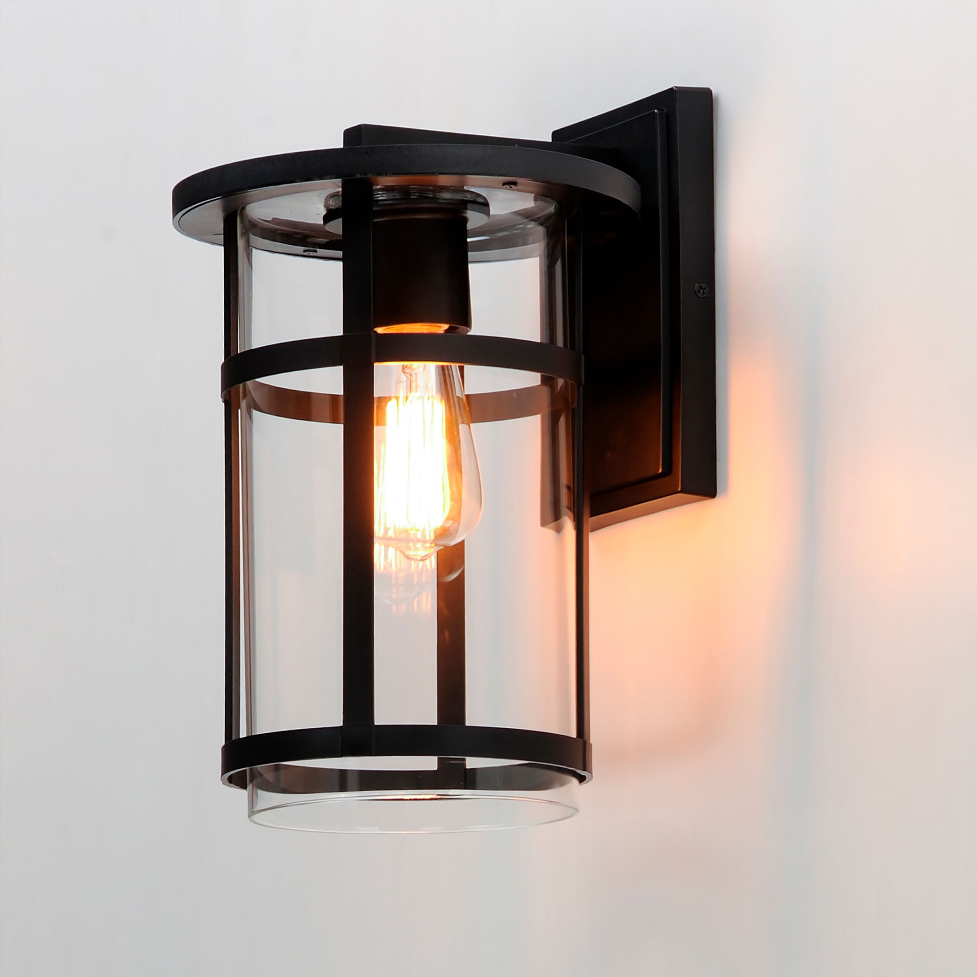 Image 4 Clyde VX Medium Outdoor Wall Sconce - Black more views