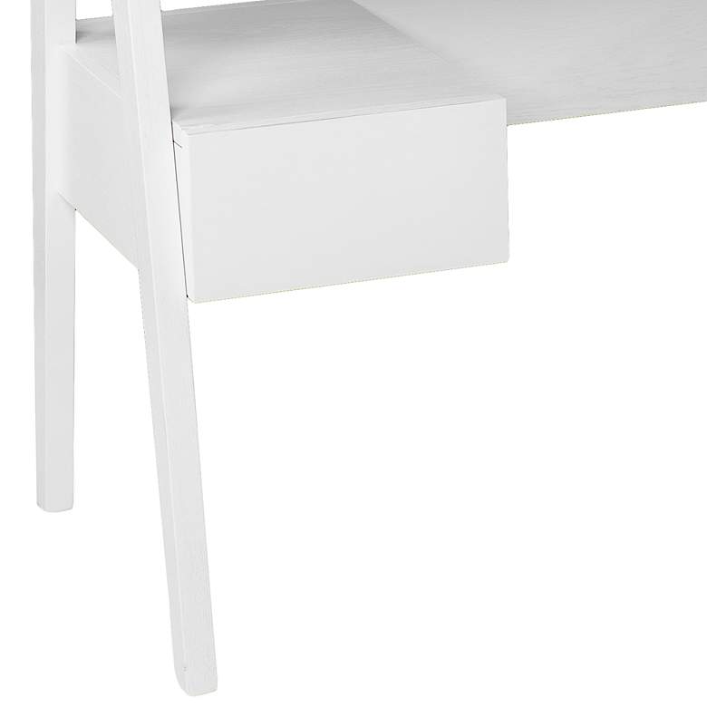 Image 4 Clyden 48 1/4" Wide White Wood 2-Drawer Writing Desk more views