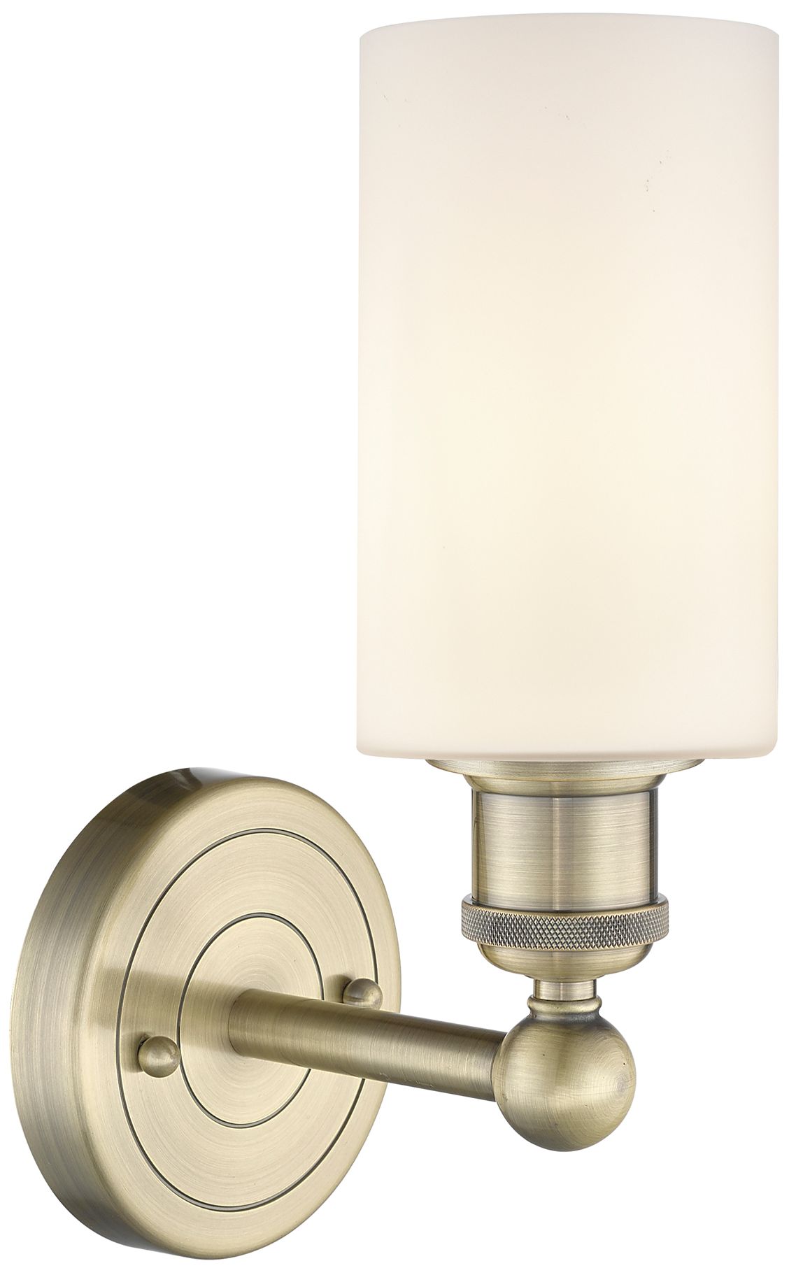 Image 4 Clymer 11.38"High Antique Brass Sconce With Matte White Shade more views