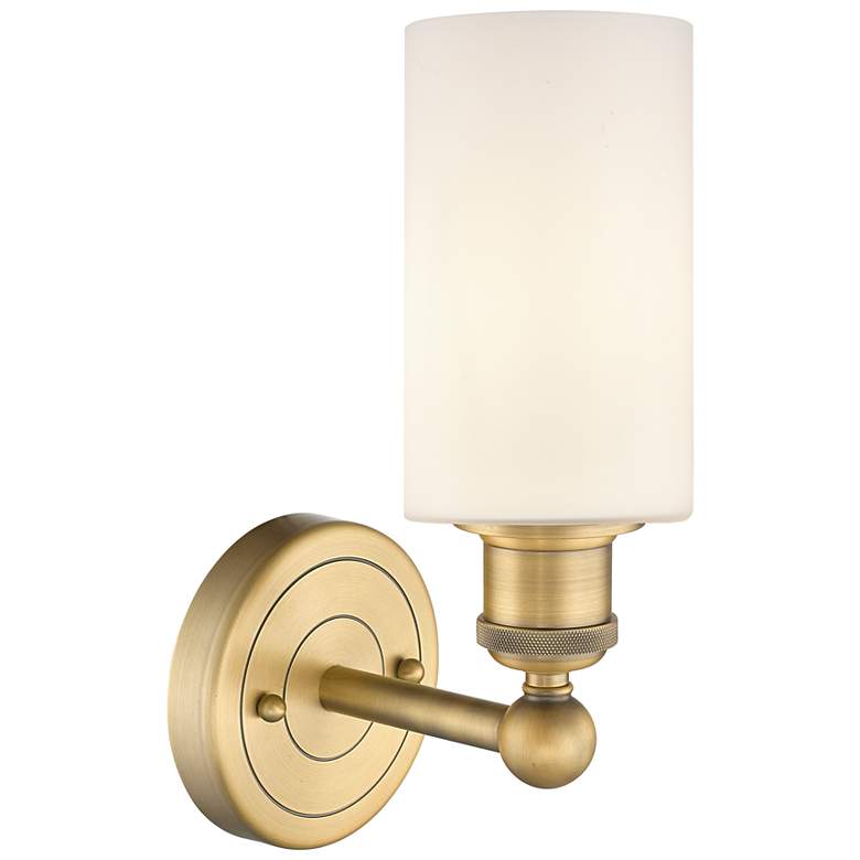 Image 3 Clymer 11.38"High Brushed Brass Sconce With Matte White Shade more views