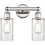1_Clymer 11"H Polished Nickel 2-Light Wall Sconce