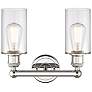2_Clymer 11"H Polished Nickel 2-Light Wall Sconce more views