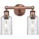 Clymer 12.88" Wide 2 Light Antique Copper Bath Vanity Light w/ Seedy S