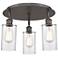 Clymer 15.63"W 3 Light Oil Rubbed Bronze Flush Mount With Clear Glass 