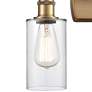 2_Clymer 16" 2-Light Brushed Brass Bath Light w/ Clear Shade more views