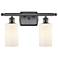 Clymer 16" Wide 2 Light Bronze Bath Vanity Light w/ Matte White Shade