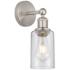 Clymer 2.6" High Brushed Satin Nickel Sconce With Seedy Shade