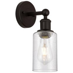 Clymer 2.6&quot; High Oil Rubbed Bronze Sconce With Seedy Shade