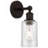Clymer 2.6" High Oil Rubbed Bronze Sconce With Seedy Shade