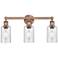 Clymer 21.88" Wide 3 Light Antique Copper Bath Vanity Light w/ Seedy S