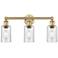 Clymer 21.88" Wide 3 Light Brushed Brass Bath Vanity Light With Seedy