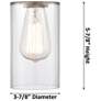 5_Clymer 21.88"W 3 Light Brushed Brass Bath Vanity Light With White Shad more views