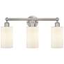 Clymer 22" 3-Light Brushed Satin Nickel Bath Light w/ Matte White Shad