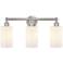 Clymer 22" 3-Light Brushed Satin Nickel Bath Light w/ Matte White Shad