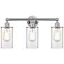 Clymer 22" 3-Light Polished Chrome Bath Light w/ Clear Shade