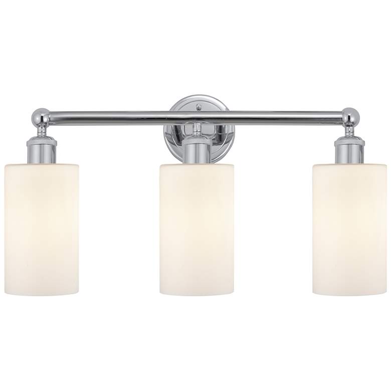 Image 1 Clymer 22" 3-Light Polished Chrome Bath Light w/ Matte White Shade