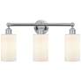 Clymer 22" 3-Light Polished Chrome Bath Light w/ Matte White Shade