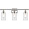 Clymer 26" 3-Light Polished Nickel Bath Light w/ Clear Shade