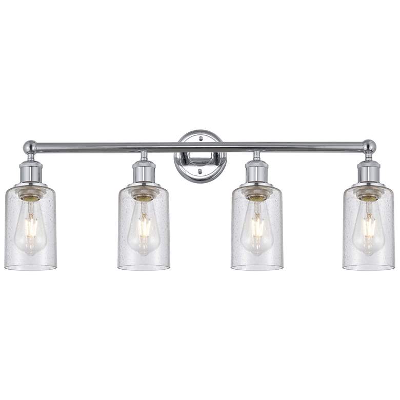 Image 1 Clymer 30.88" Wide 4 Light Polished Chrome Bath Vanity Light w/ Seedy