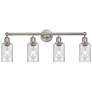Clymer 30.88"W 4 Light Brushed Satin Nickel Bath Light w/ Seedy Shade