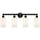 Clymer 31" 4-Light Oil Rubbed Bronze Bath Light w/ Matte White Shade