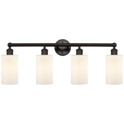 Clymer 31" 4-Light Oil Rubbed Bronze Bath Light w/ Matte White Shade