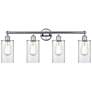 Clymer 31" 4-Light Polished Chrome Bath Light w/ Clear Shade