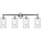 Clymer 31" 4-Light Polished Chrome Bath Light w/ Clear Shade