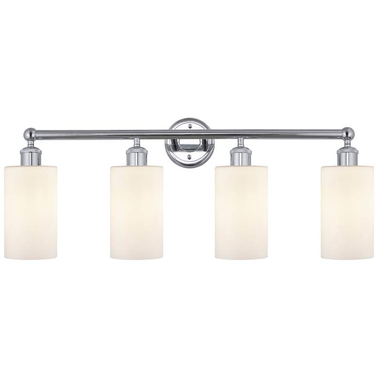Image 1 Clymer 31" 4-Light Polished Chrome Bath Light w/ Matte White Shade