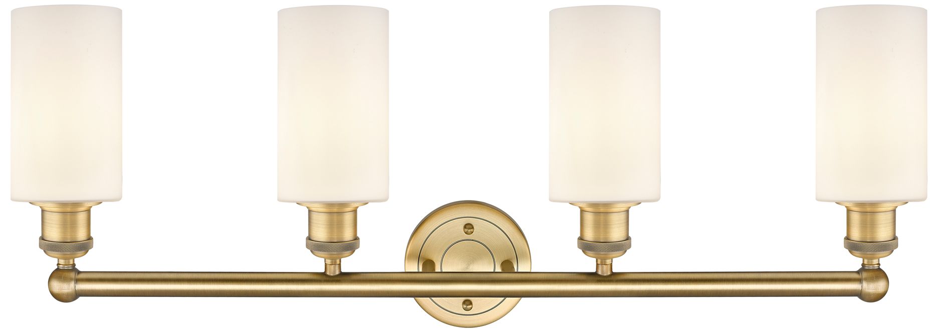 Image 2 Clymer 31"W Brushed Brass 4-Light Bath Light w/ White Glass more views