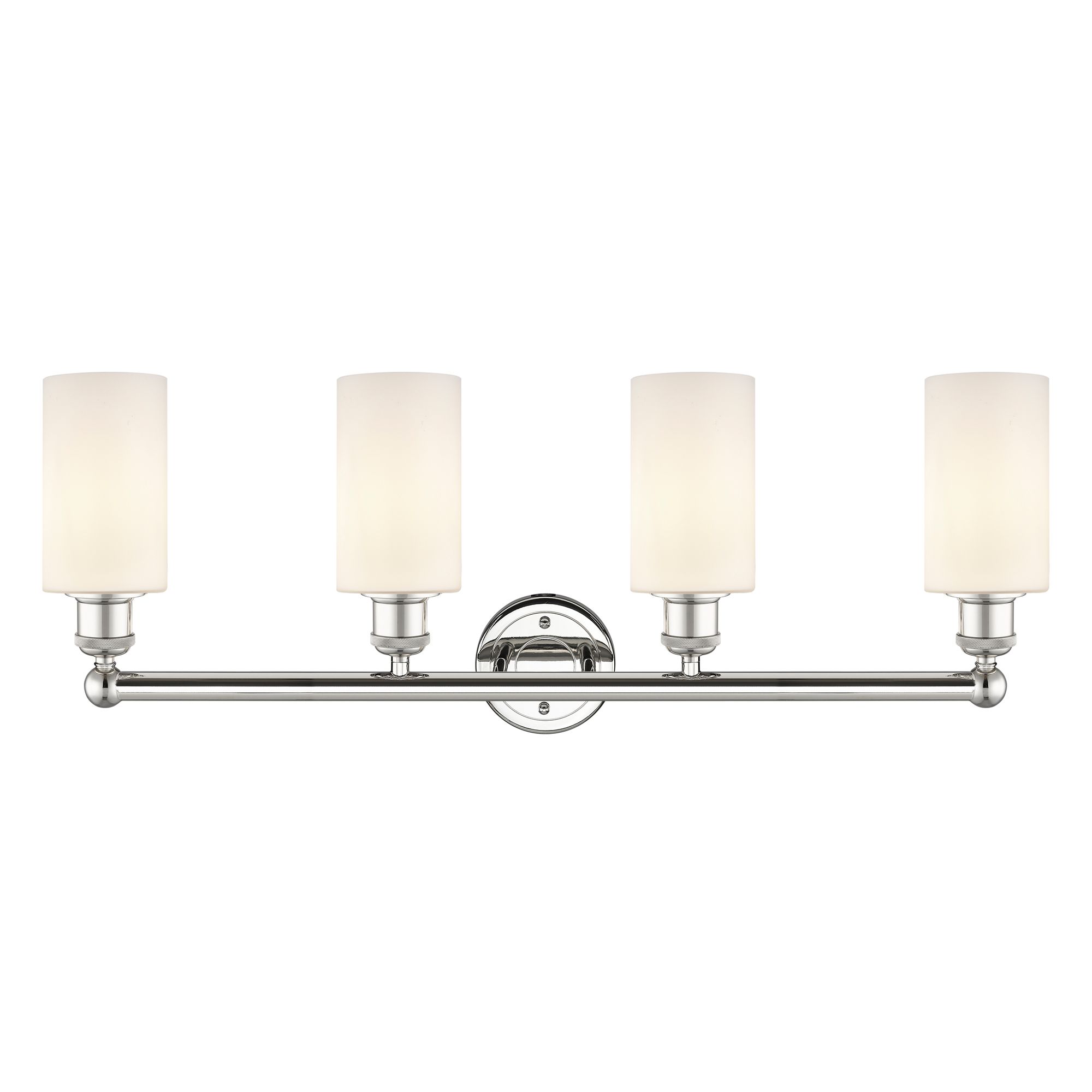 Image 2 Clymer 31"W Polished Nickel White Glass 4-Light Bath Light more views