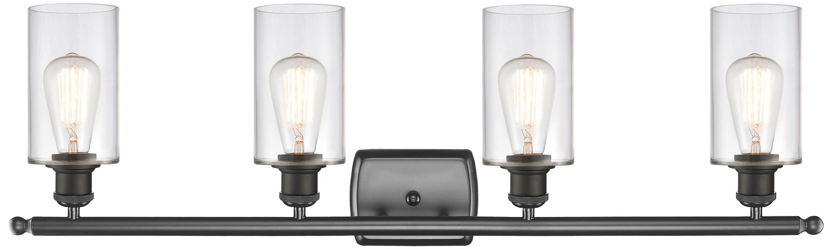 Image 2 Clymer 36" Wide 4 Light Oil Rubbed Bronze Bath Vanity Light w/ Clear S more views