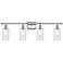 Clymer 36" Wide 4 Light Polished Nickel Bath Vanity Light w/ Clear Sha