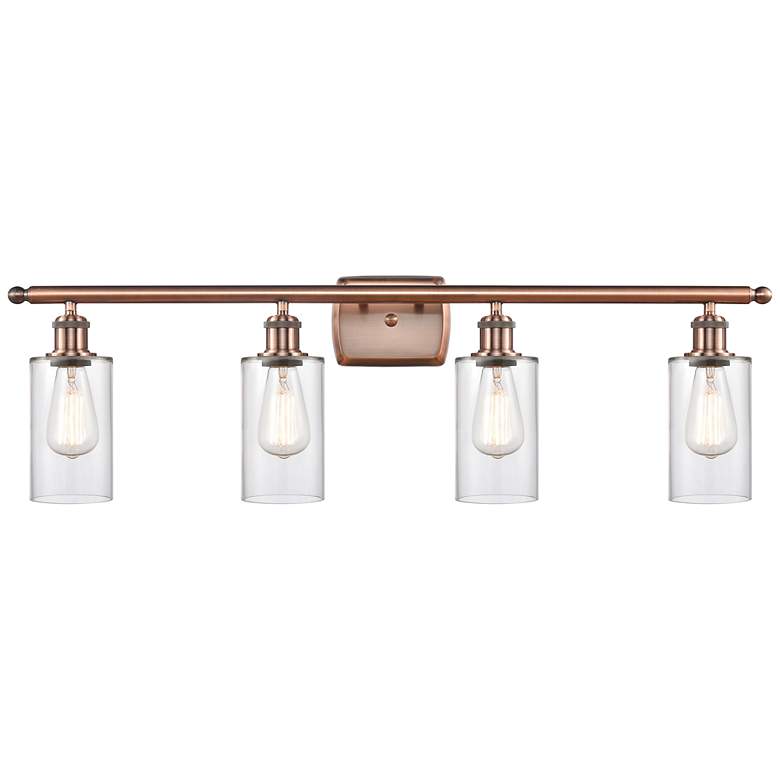 Image 1 Clymer 36" Wide Antique Copper 4-Light Bath Vanity Light