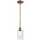 Clymer 4" Brushed Brass Mini Pendant w/ Clear Shade